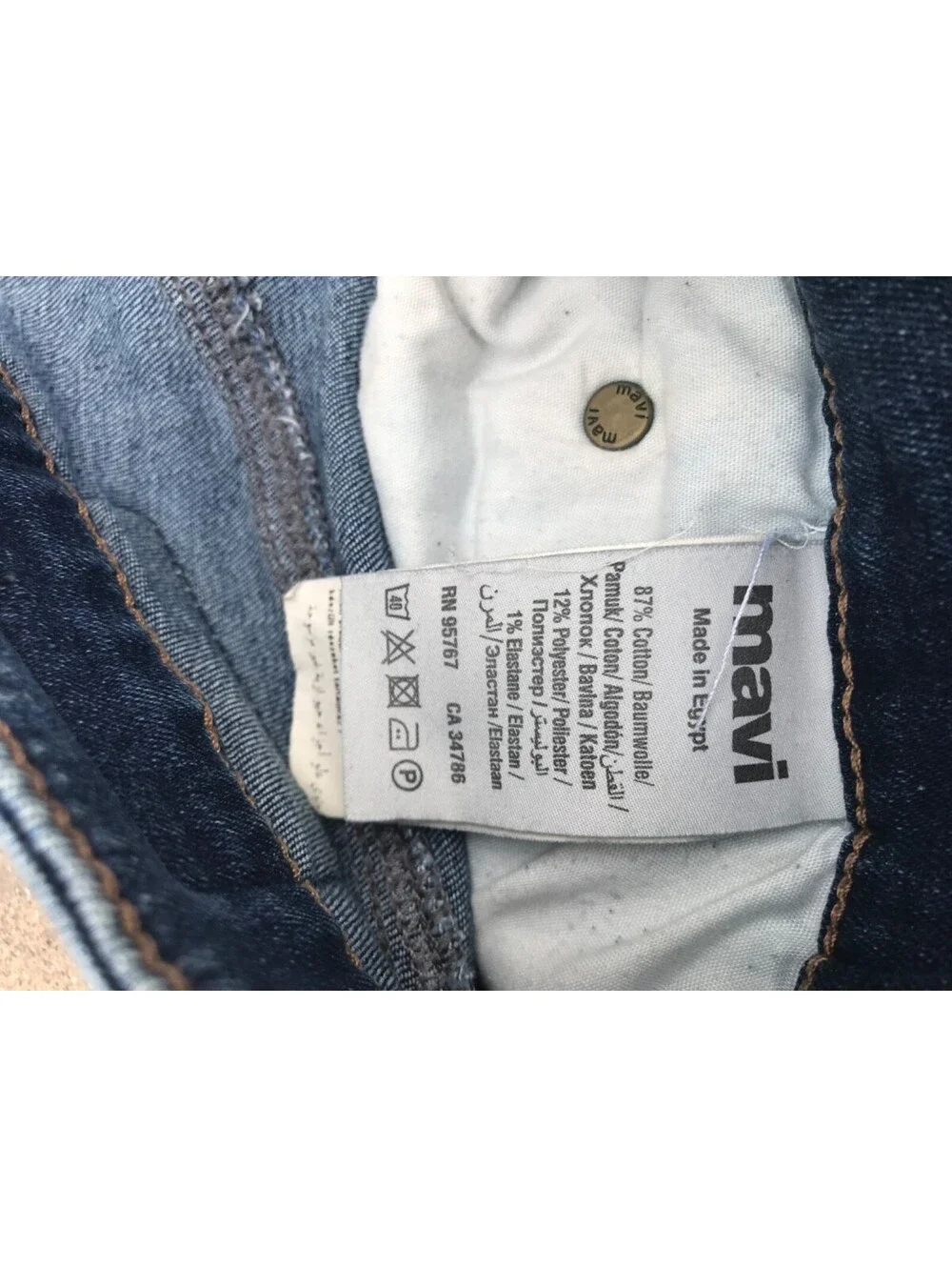 Mavi Jeans Zach Straight Leg Jeans Mens Blue Medium Wash Denim Pants Zip Fly
